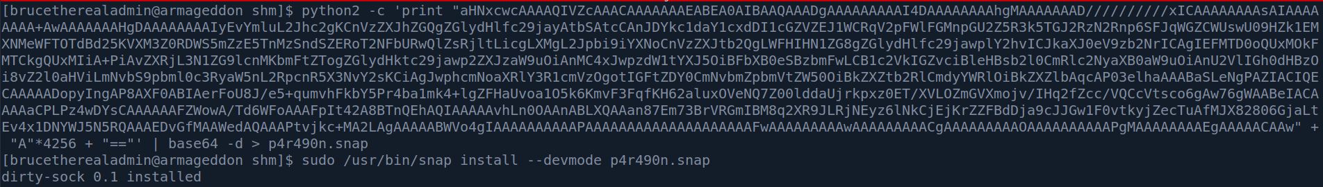 Creating the snap