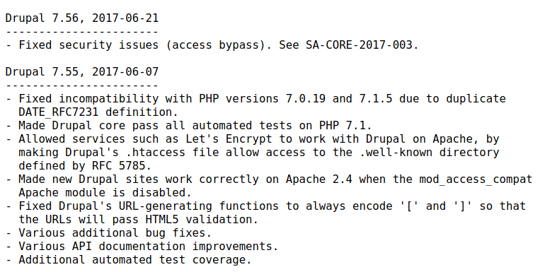 Drupal 7 exact verison