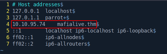 Domain name visible